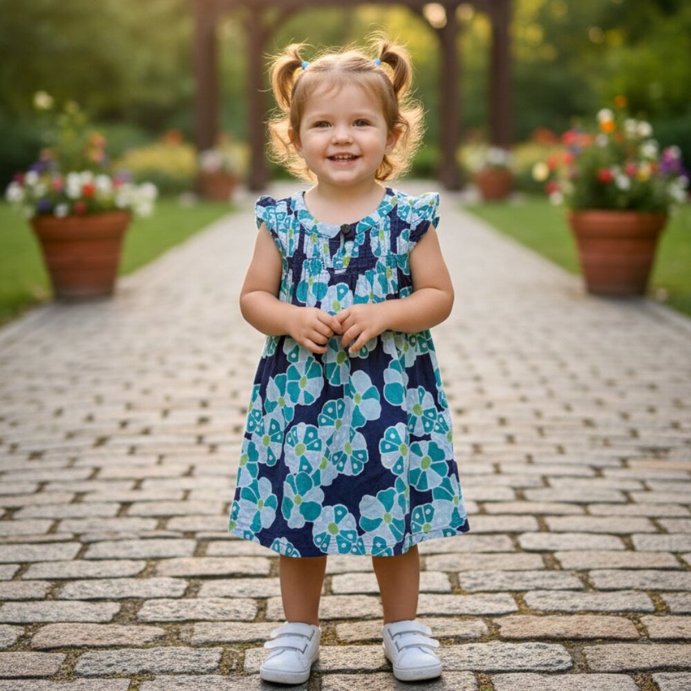 ⭐ Crazy 8s Blue floral tank dress size 3T